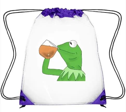 Clear PVC Drawstring Backpack 1