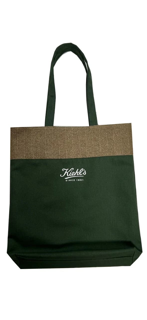 Jute-Panel Canvas Tote 1