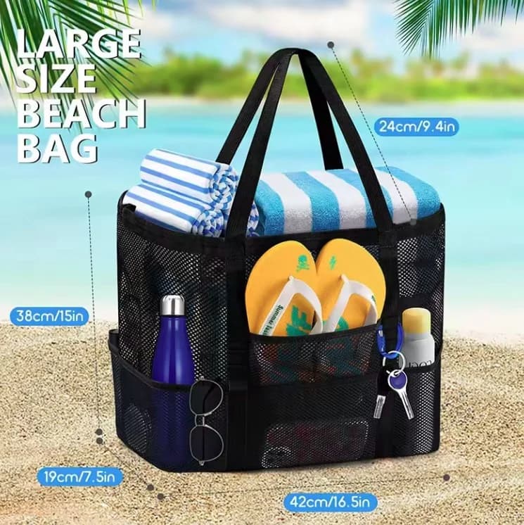 Large Mesh Beach Tote 1
