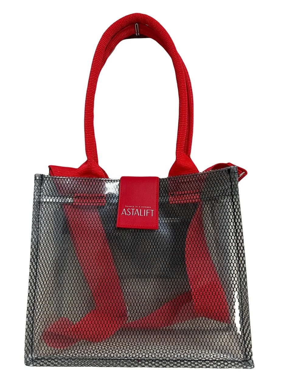 Metallic Mesh-Print PVC Tote 1