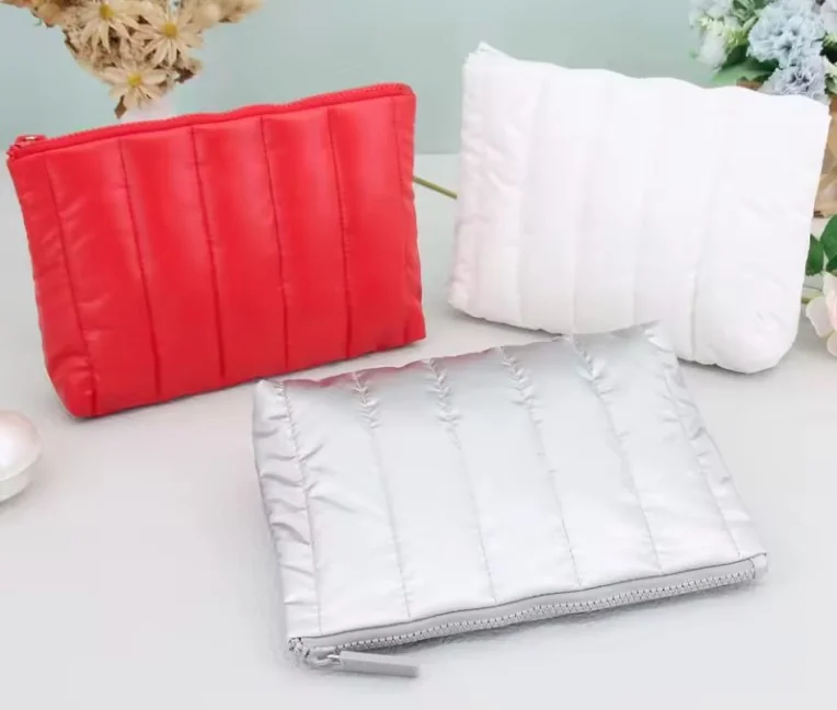 Channel-Quilted Puffer Cosmetic Bag 1